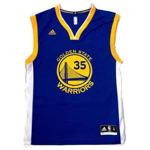 Kevin Durant 35 Golden State Warriors Jersey Adidas Blue Men’s Size M